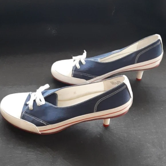 Vintage rampage denim sneaker kitten heel shoes sandal 90s y2k womens 8 - Picture 4 of 11